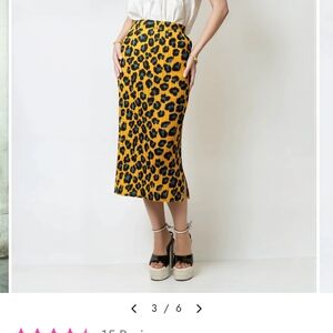 Leopard Print Tube Skirt Sz M-L READ